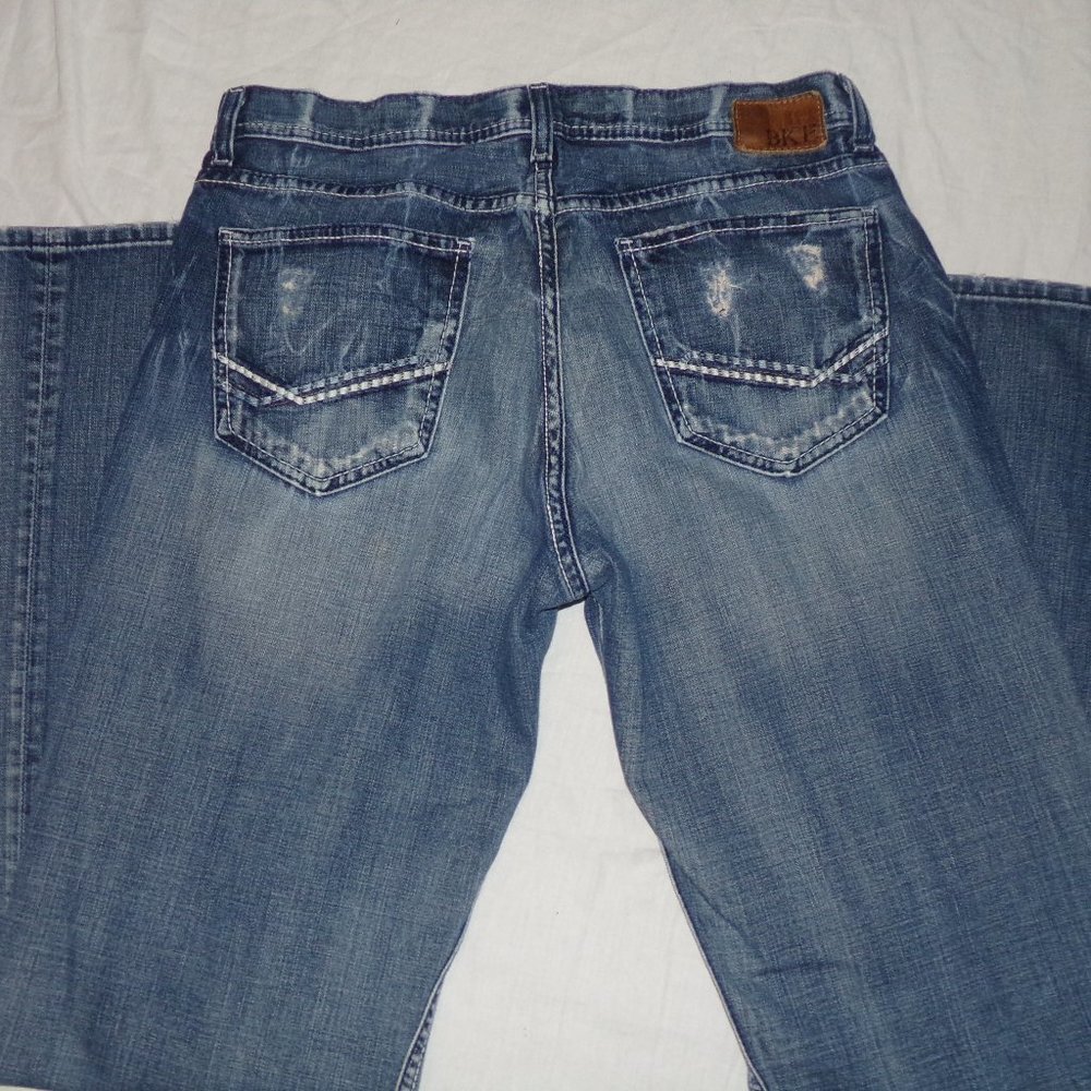 BKE DENIM TYLER BOOT MEN'S JEANS 34 X 36 DISTRESS